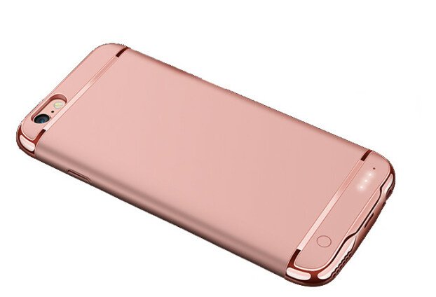 Husa Baterie Ultraslim iPhone 6 Plus/6s Plus, iUni Joyroom 3500mAh, Rose Gold